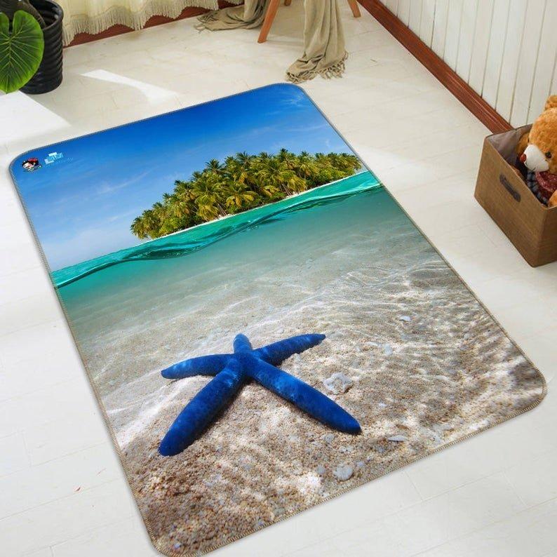 Blue Starfish Limited Edition Rug -  Chussin | Home Decor Easily