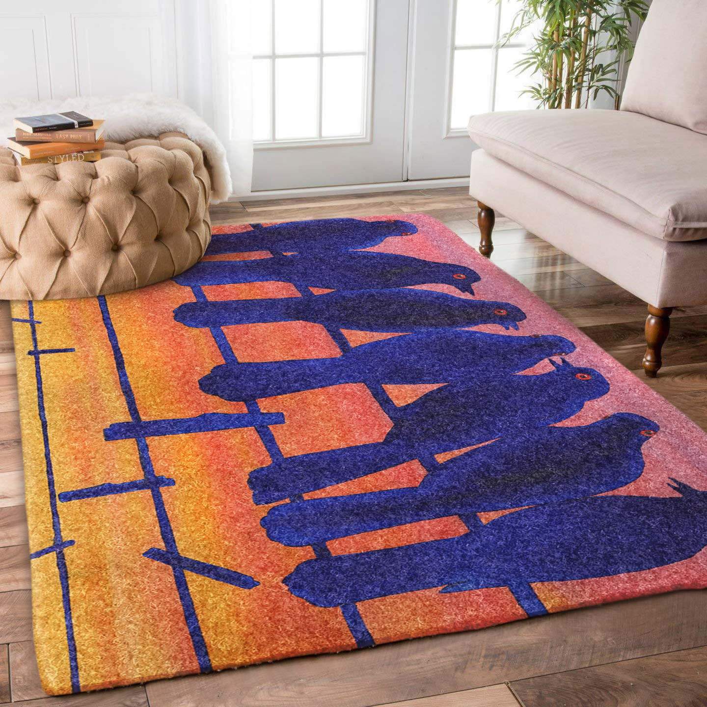 Bluebirds Limited Edition Rug -  Chussin | Home Decor Easily