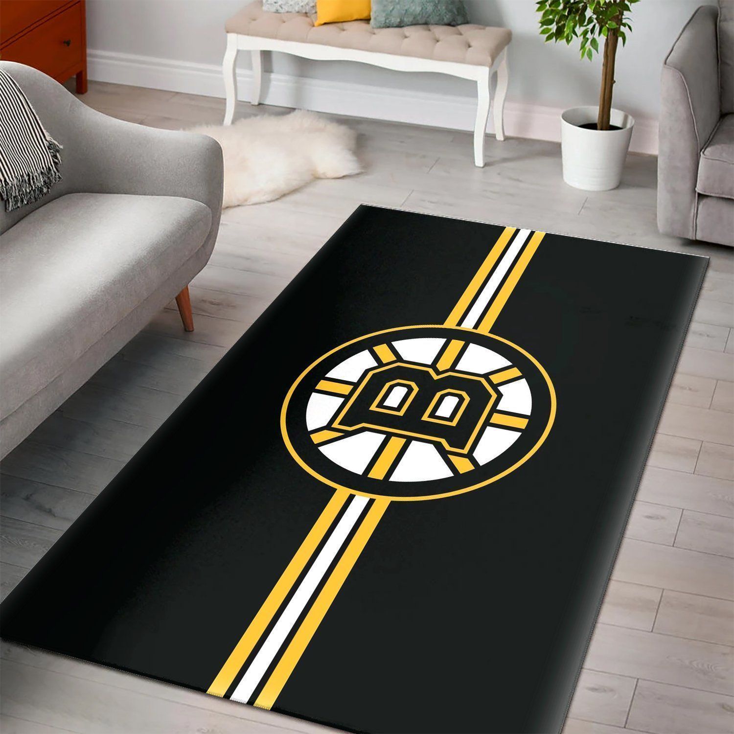 Boston Bruins Area Rugs Nhl Hockey Team Logo 2002208 Chussin | Home Decor Easily