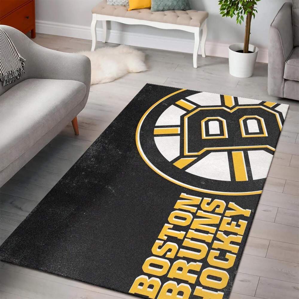 Boston Bruins Area Rugs Nhl Hockey Team Logo 3 Chussin | Home Decor Easily