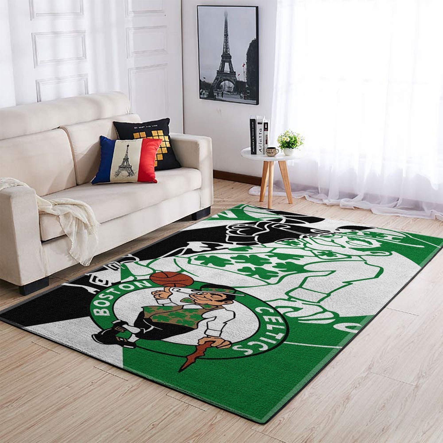 Boston Celtics Area Rug Nba Basketball Team Logo V1614  Chussin | Home Decor Easily