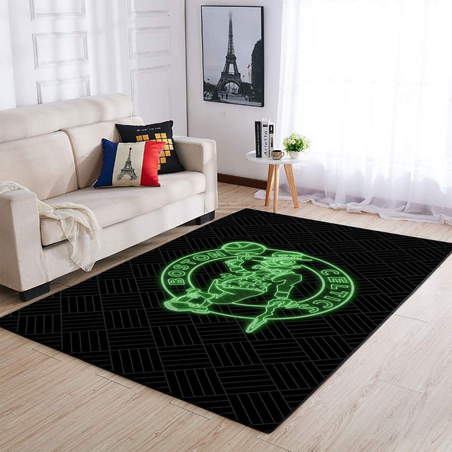 Boston Celtics Area Rug Nba Basketball Team Logo V1620 Chussin | Home Decor Easily