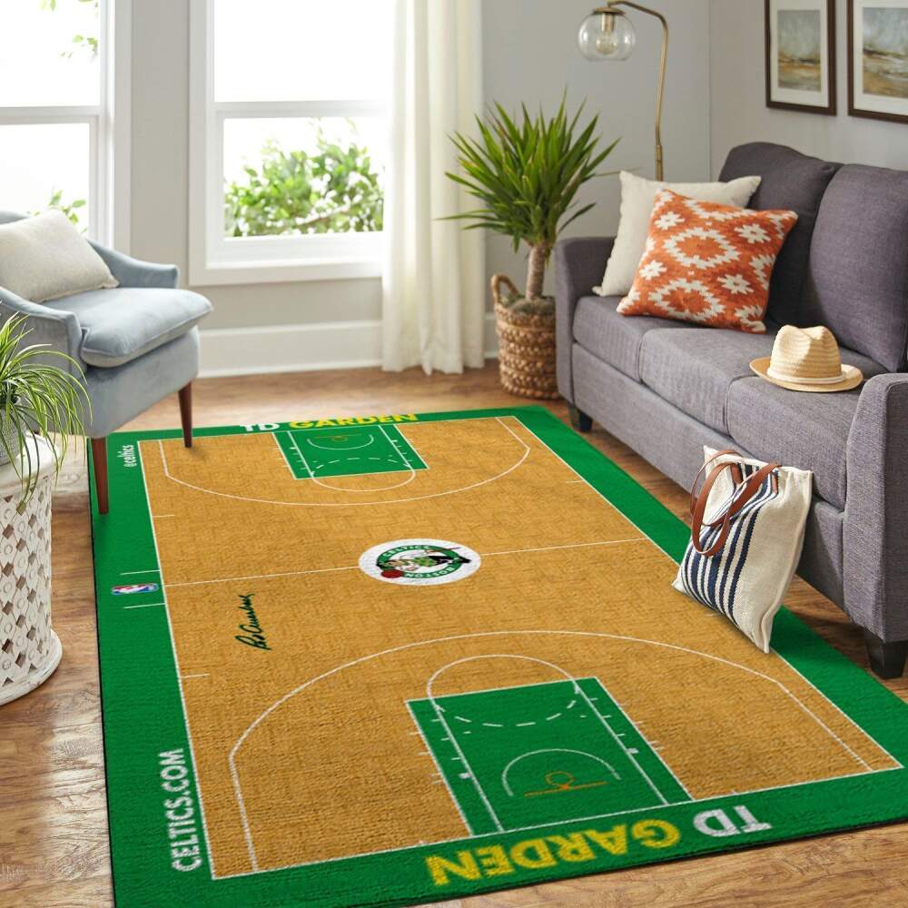 Boston Celtics Court Area Rug Nba Basketball Team Logo | Home Decor Easily