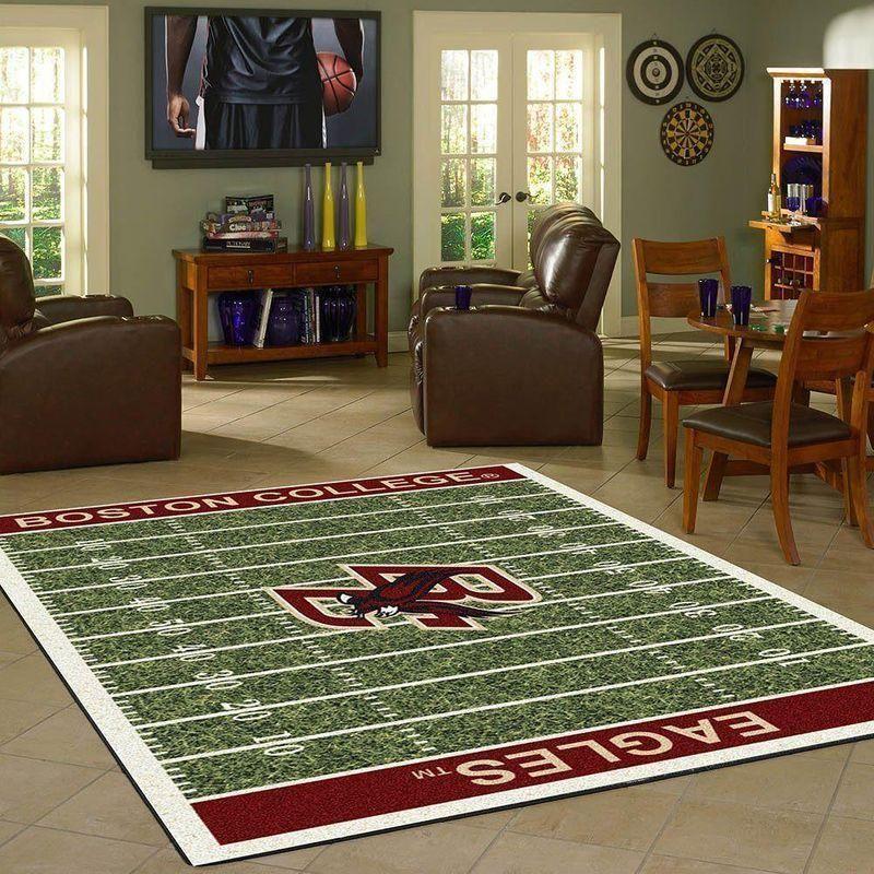 Boston College Eagles Field Area Rug Football Team Logo Chussin | Home Decor Easily