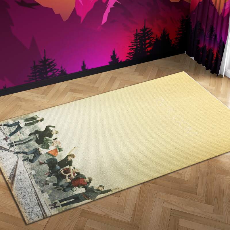 Bts In Bloom Yellow Carpet Mock Area Rug - Chussin | Home Decor Easily