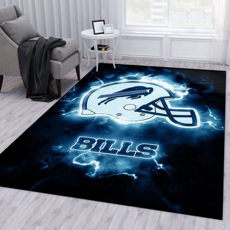 Buffalo Bills Banner Nfl 38 Area Rug And Chussin | Home Decor Easily