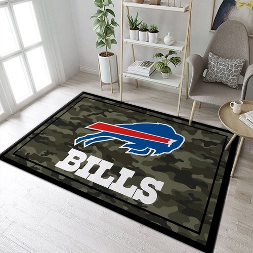 Buffalo Bills Nfl Team Logo Camo Style Nice Gift Rectangle  Chussin | Home Decor Easily