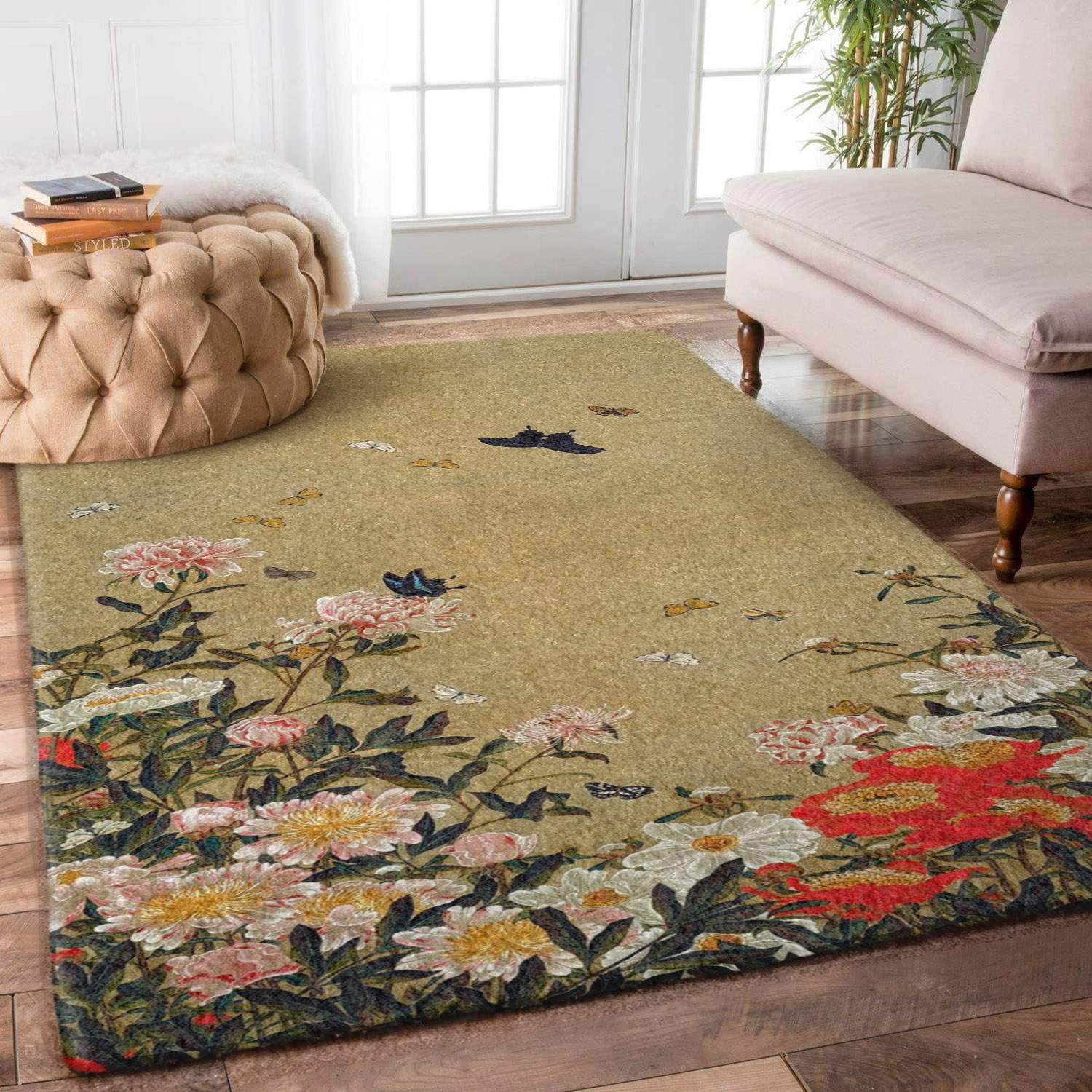 Butterfly Flower Limited Edition Rug -  Chussin | Home Decor Easily