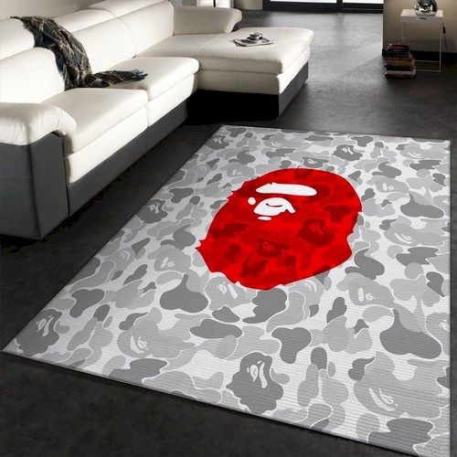 Camo Bape Monkey Hypebeast Area Rugs Fashion Brand Rug Christmas Gift Chussin | Home Decor Easily