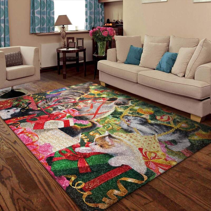 Cat Christmas Limited Edition Rug -  Chussin | Home Decor Easily