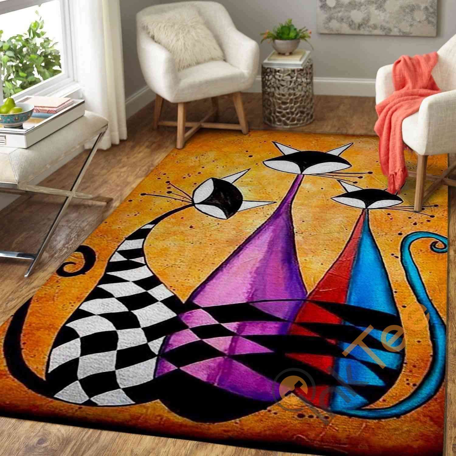 Cat Family Cat Lover Area Rug -  Chussin | Home Decor Easily