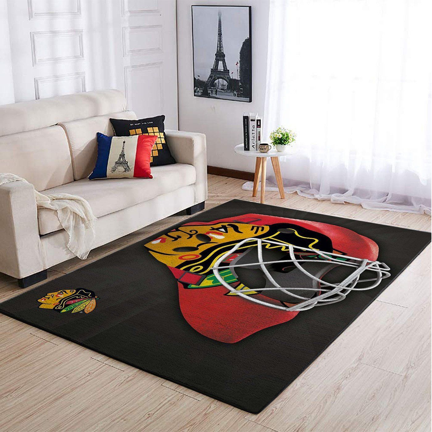Chicago Blackhawks Nhl Area Rugs Team Logo Style Sports  Chussin | Home Decor Easily