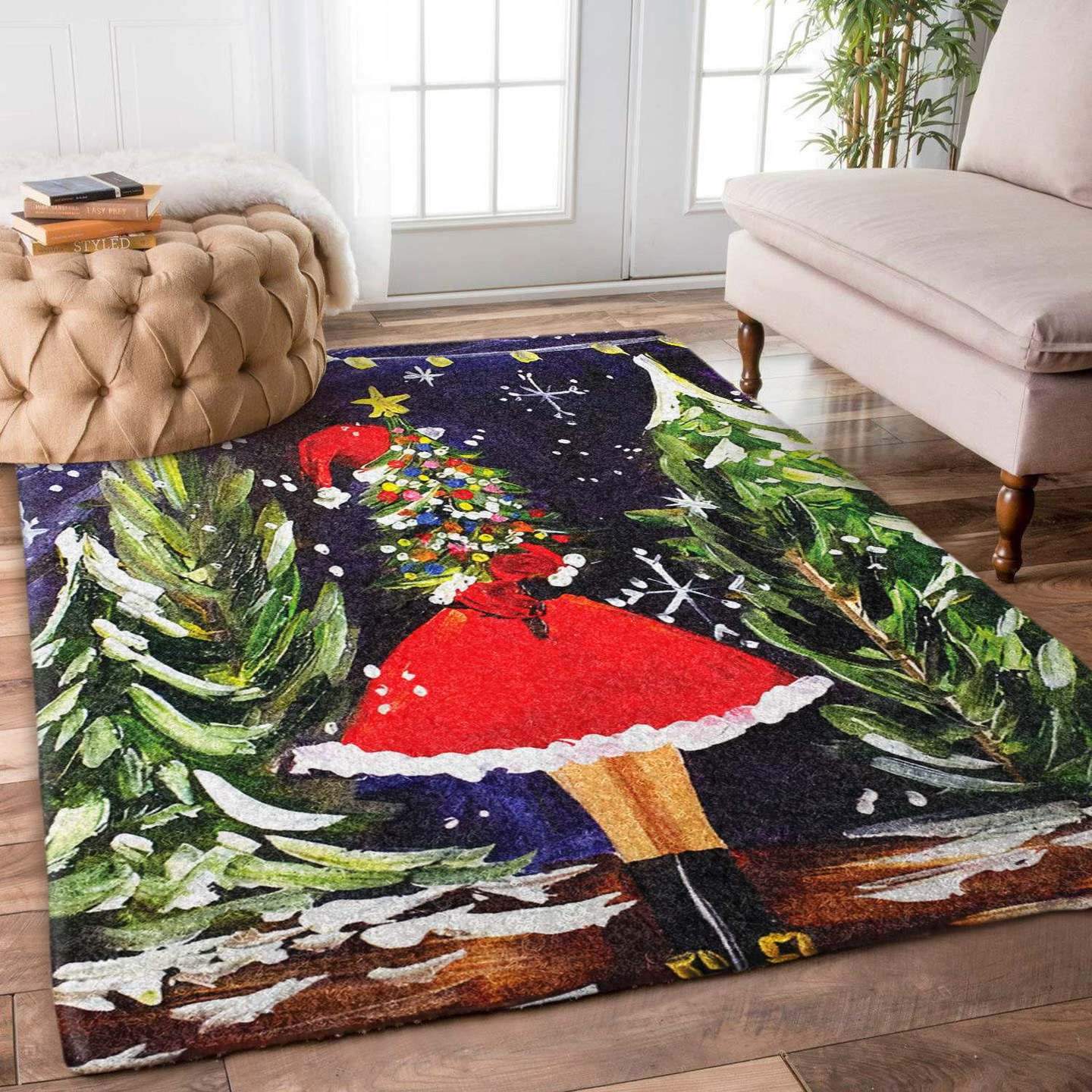 Christmas Tree Girl Limited Edition Rug -  Chussin | Home Decor Easily