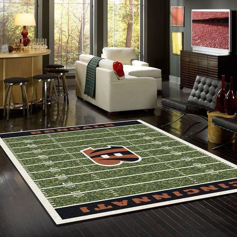 Cincinnati Bengals Area Rug Nfl Football Team Logo V8312 | Home Decor Easily