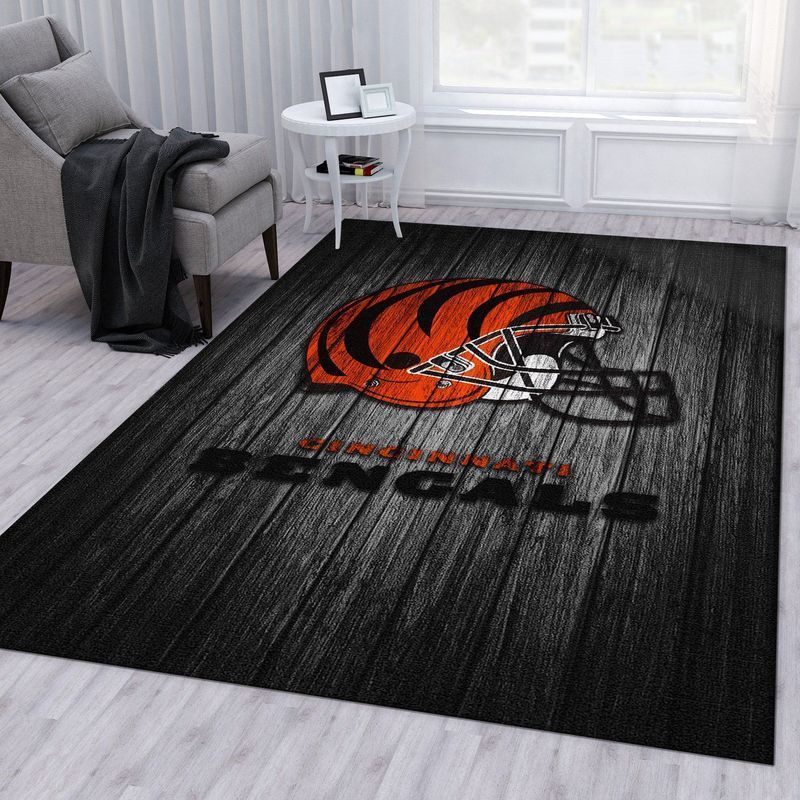 Cincinnati Bengals Banner Nfl 23 Area Rug And Chussin | Home Decor Easily