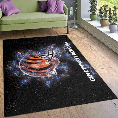 Cincinnati Bengals Nfl Logo Area Rug For Gift Bedroom Rug F  Chussin | Home Decor Easily