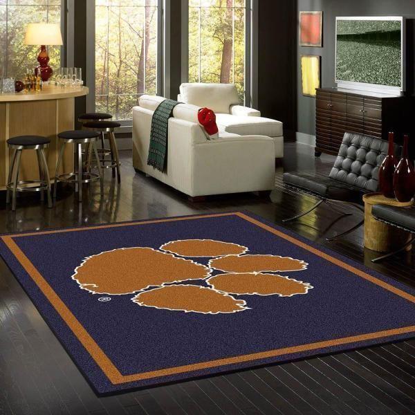 Clemson Tigers Area Rug Team Spirit Football Chussin | Home Decor Easily