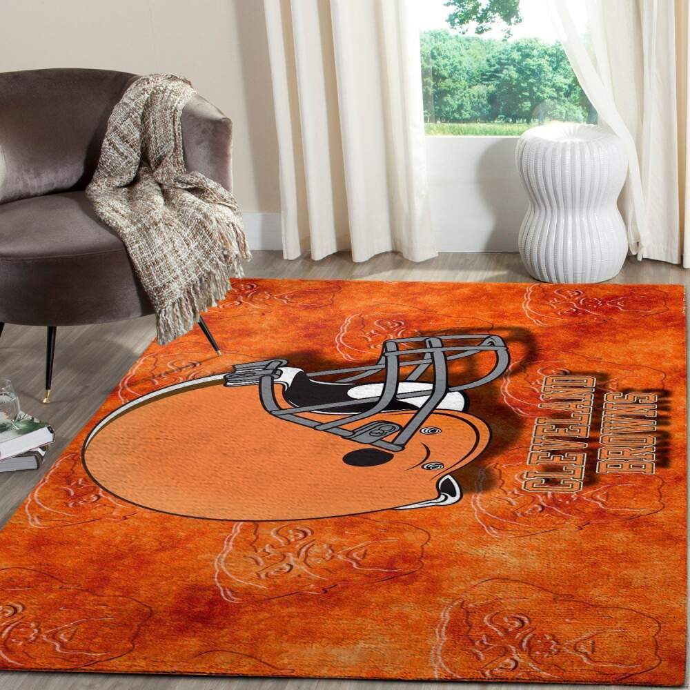 Cleveland Browns Area Rug Nfl Football Team Logo V1761 Chussin | Home Decor Easily
