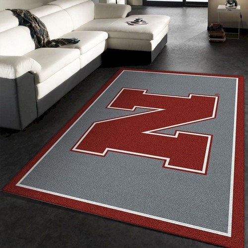 College Spirit Nebraska Sport Area Rug For Christmas Team Logo De Chussin | Home Decor Easily