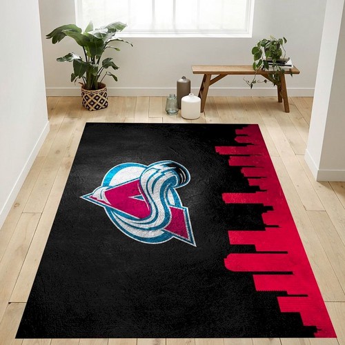 Colorado Avalanche Skyline Nfl Logo Area Rug For Gift Bedroom Rug  Chussin | Home Decor Easily