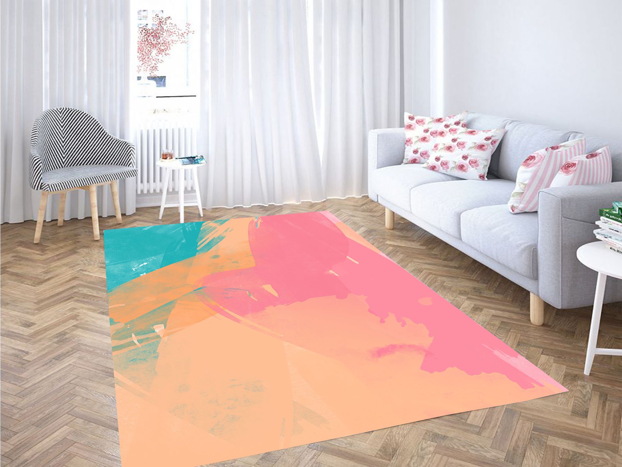 Colorful Aesthetic Brush Carpet Rug -  Chussin | Home Decor Easily