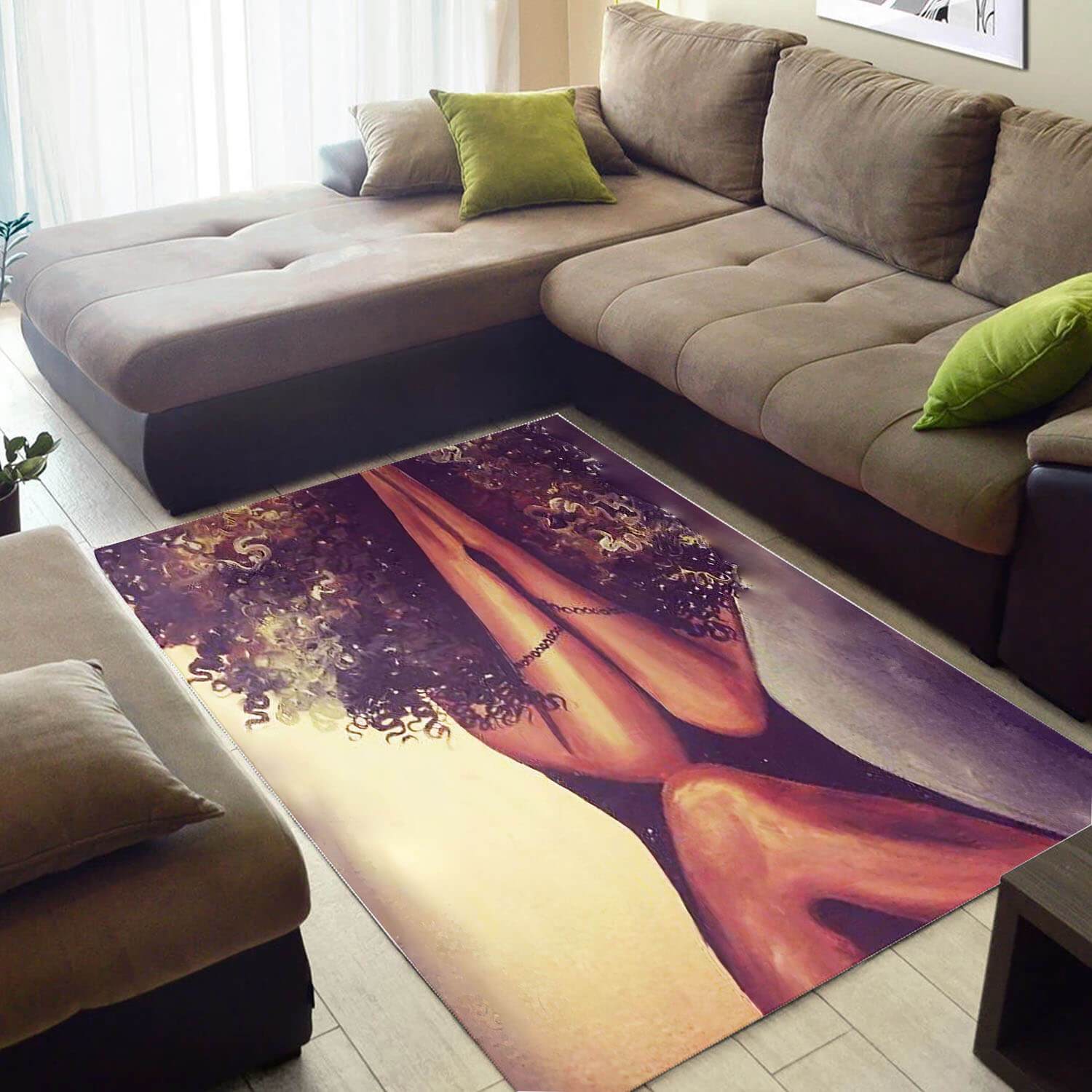 Cool African American Beautiful Print Melanin Afro Girl Themed Carpet Style Rug -  Chussin | Home Decor Easily