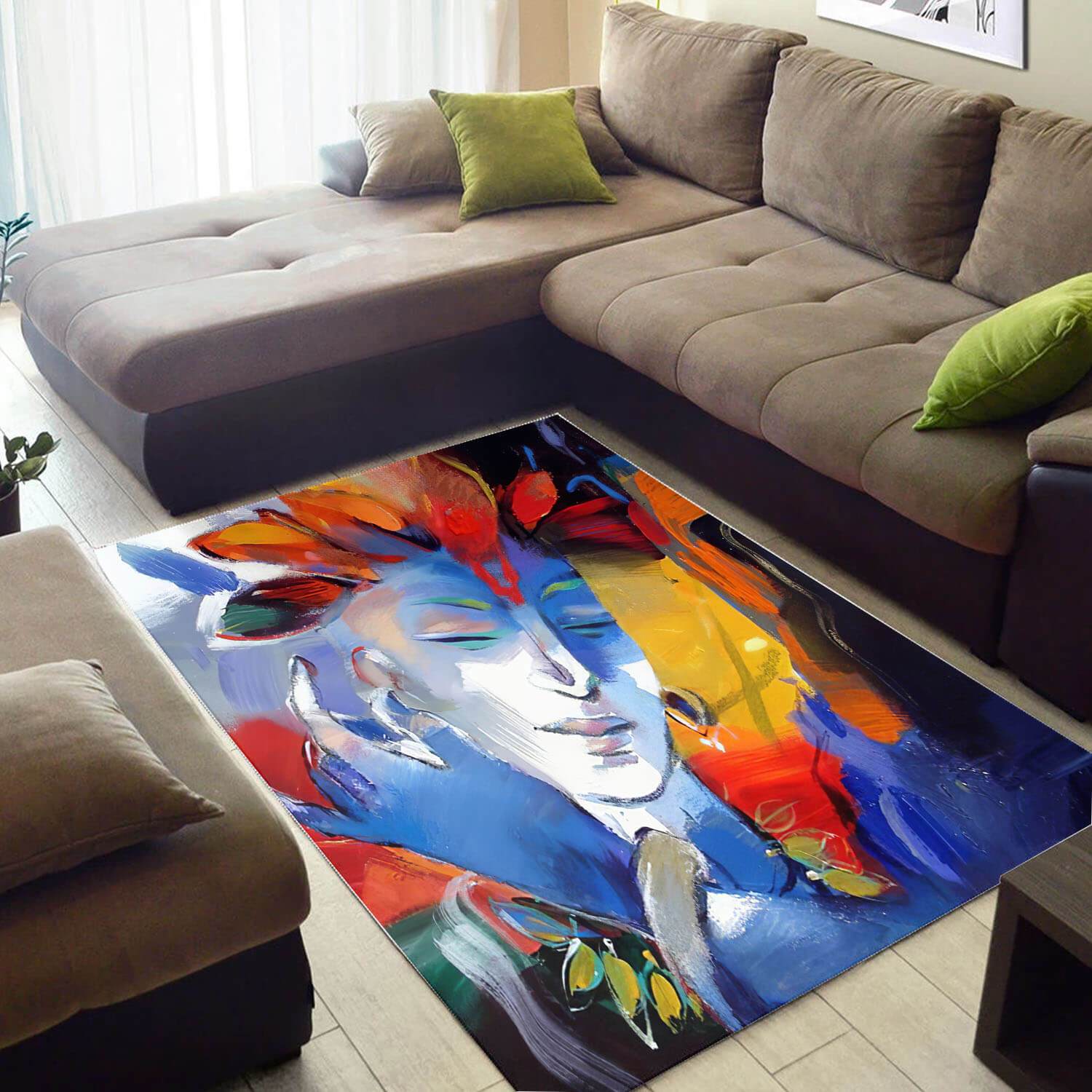 Cool African Cute Inspired Afro Woman Large Carpet Home Rug - Chussin | Home Decor Easily