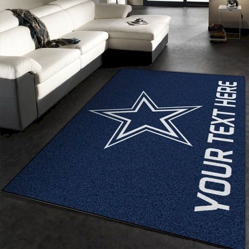 Customizable Dallas Cowboys Personalized Accent Rug Nfl Area Rug Chussin | Home Decor Easily