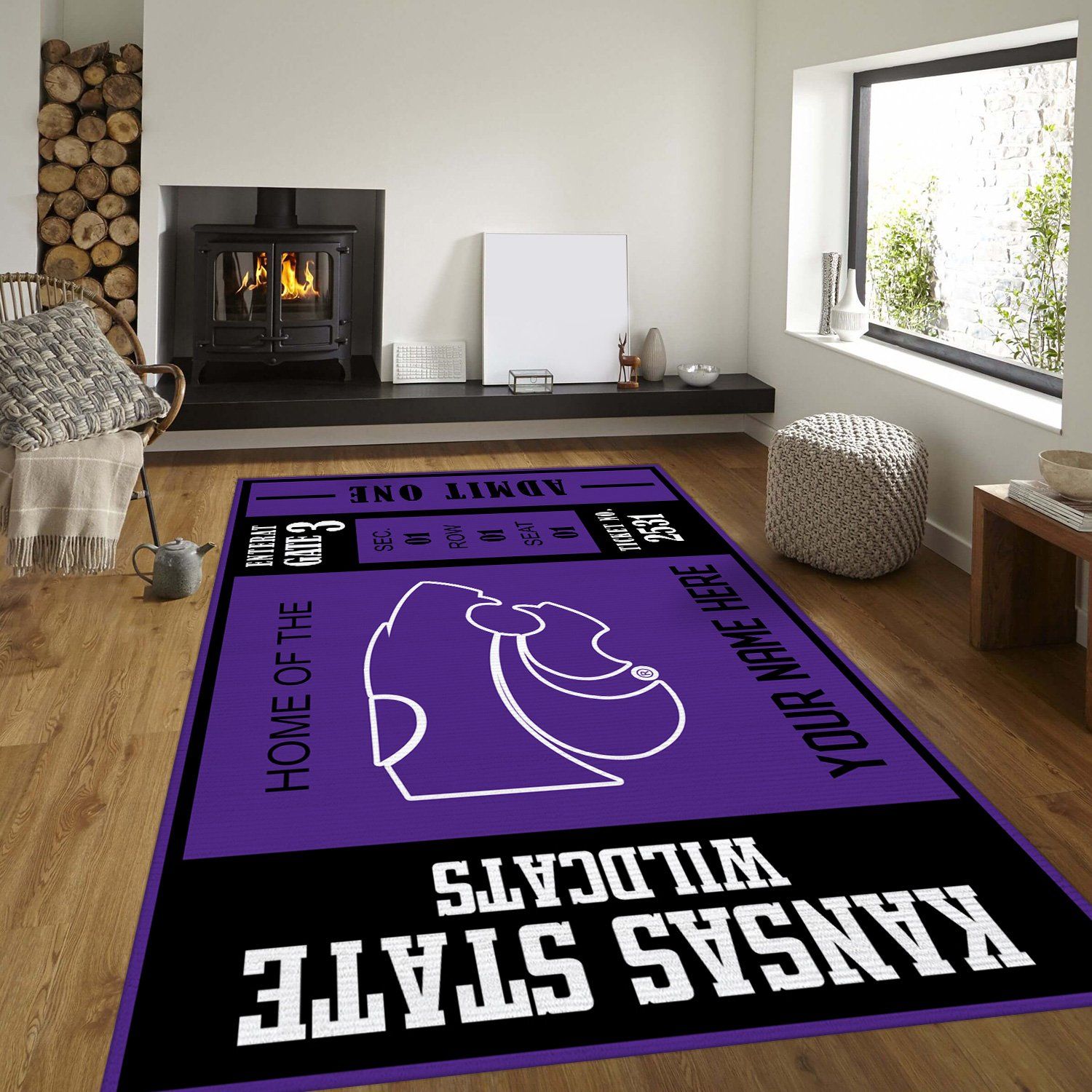 Customizable Kansas State Wildcats Rug – Custom Size And Printing -  Chussin | Home Decor Easily
