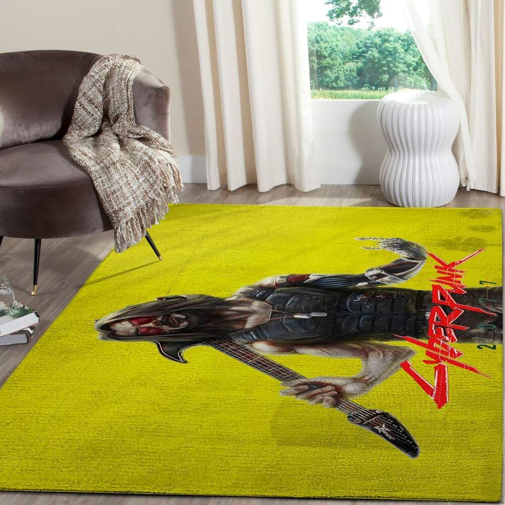 Cyberpunk 2077 Futuristic Gaming Area Rugs Fn140104  Chussin | Home Decor Easily