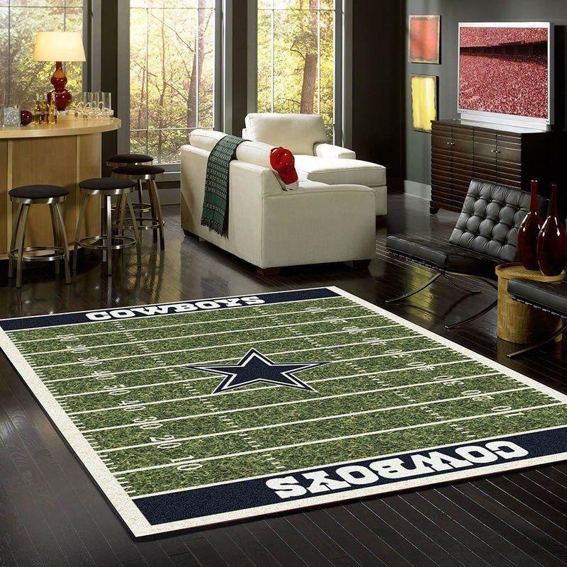 Dallas Cowboys Field Area Rug Nfl Football Team Logo | Home Decor Easily
