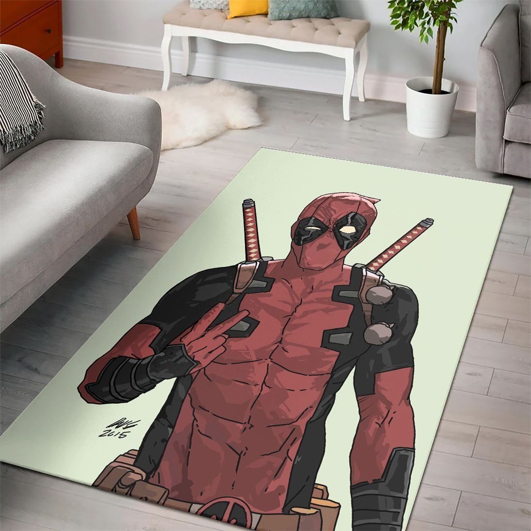 Deadpool Super Hero Movies Area Rug Regtangle  Chussin | Home Decor Easily