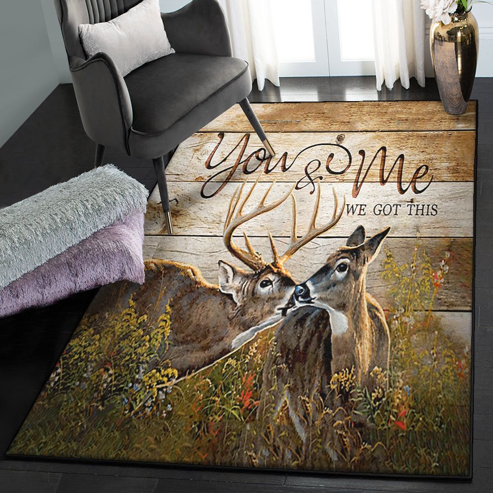 Deer & Deer Hunting Outdoor , Deer You And Me We Got This GS CL Rug  Chussin | Home Decor Easily