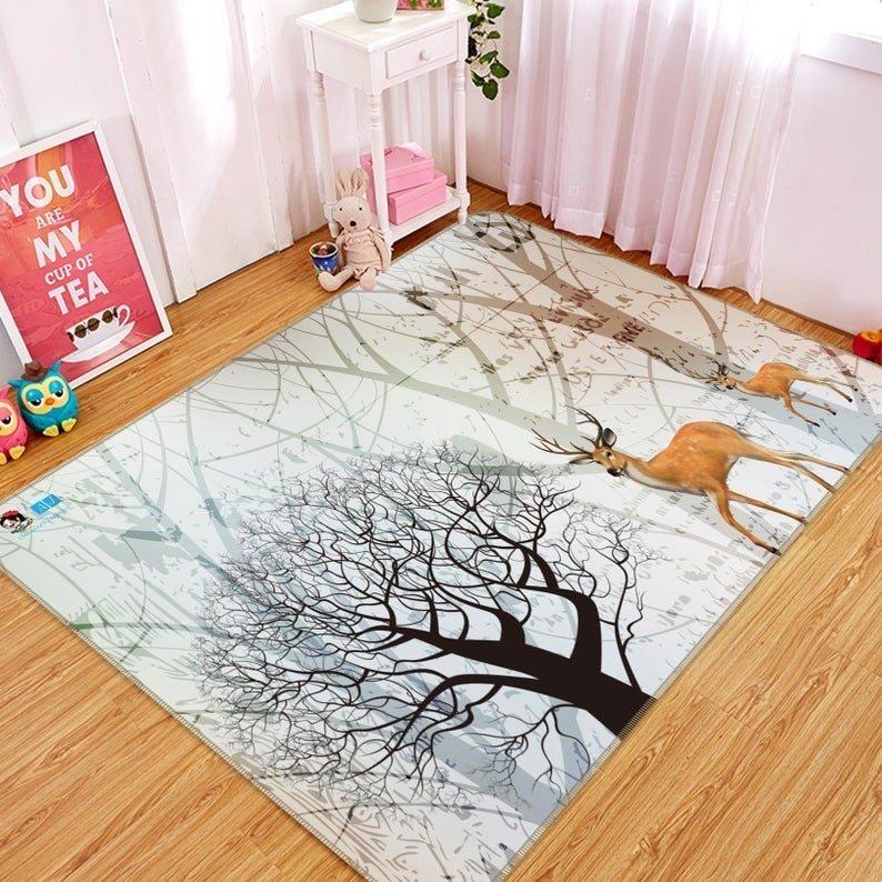 Deer With Trees Limited Edition Rug -  Chussin | Home Decor Easily