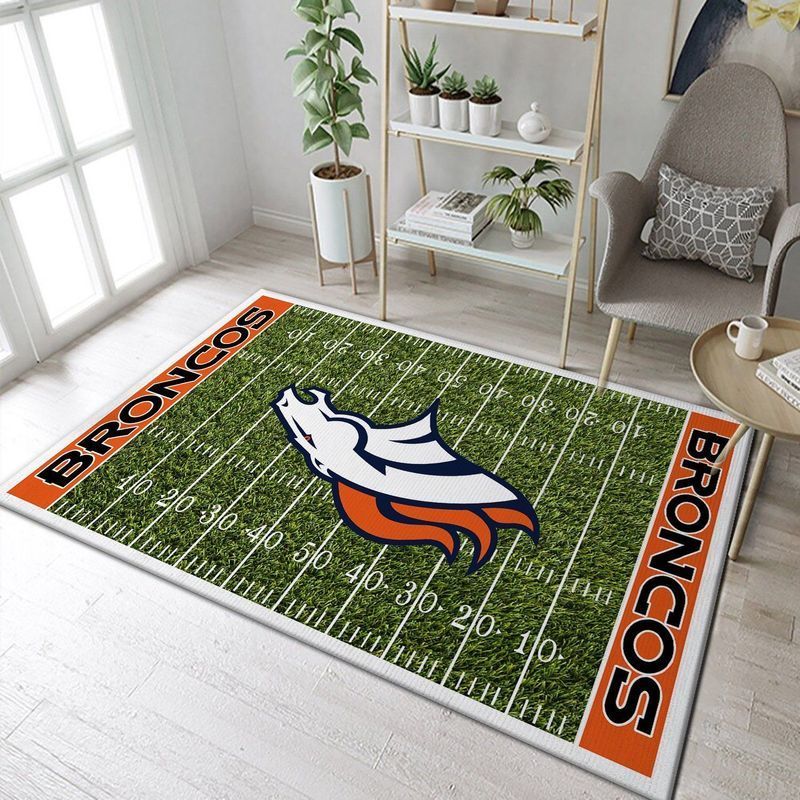 Denver Broncos Nfl 11 Area Rug And Chussin | Home Decor Easily