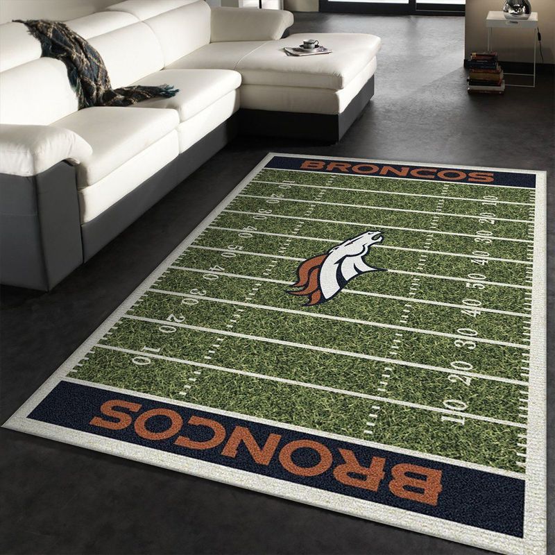 Denver Broncos Nfl 22 Area Rug Bed Room Regtangle Chussin | Home Decor Easily