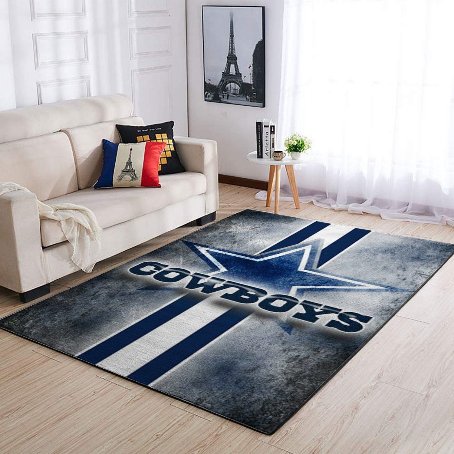 Distressed Dallas Cowboys Area Rug Nfl Football Team Logo Regtangle V17260  Chussin | Home Decor Easily