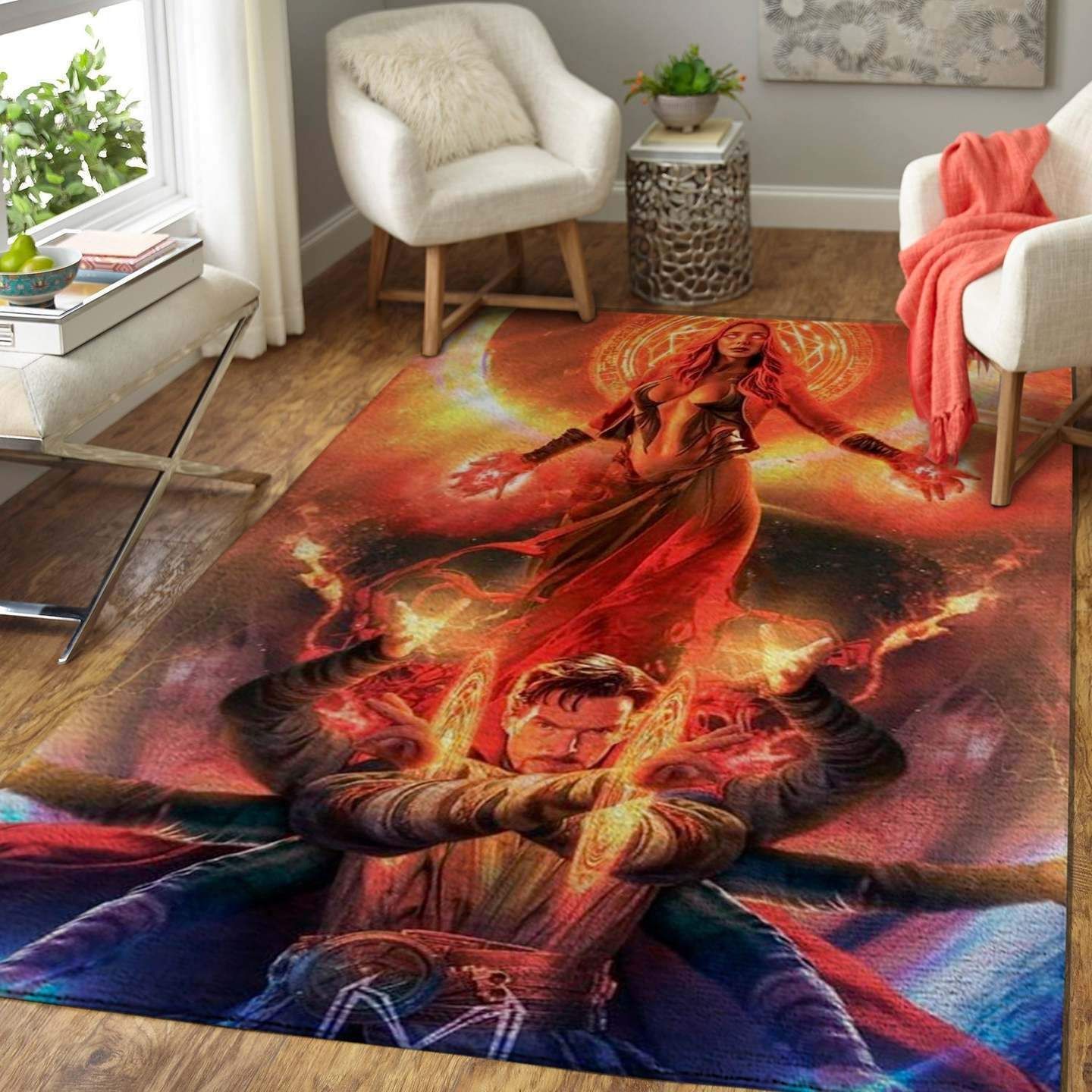 Doctor Strange & Scarlet Witch Avengers Area Rug 190918 Marvel Superhero Rug Regtangle  Chussin | Home Decor Easily