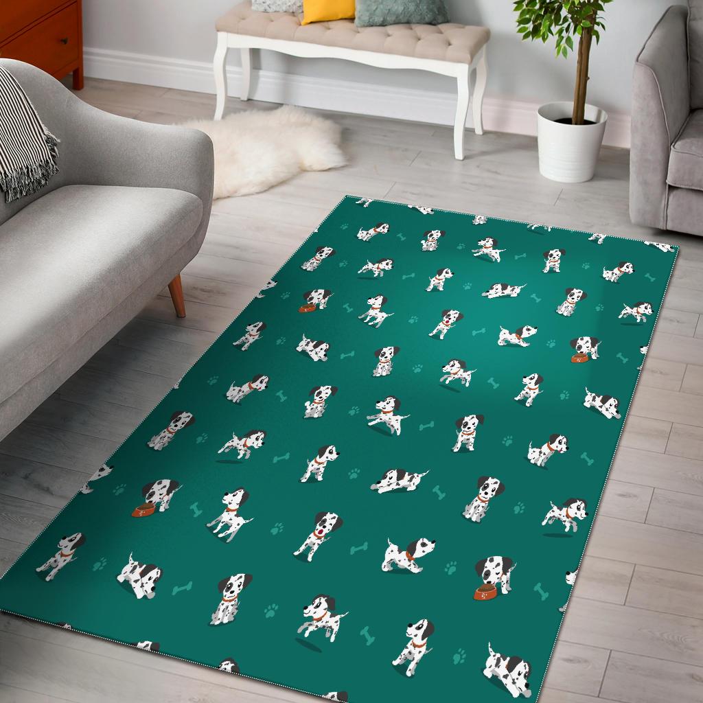 Dog Dalmatian Puppy Pattern Print Area Rug  Chussin | Home Decor Easily
