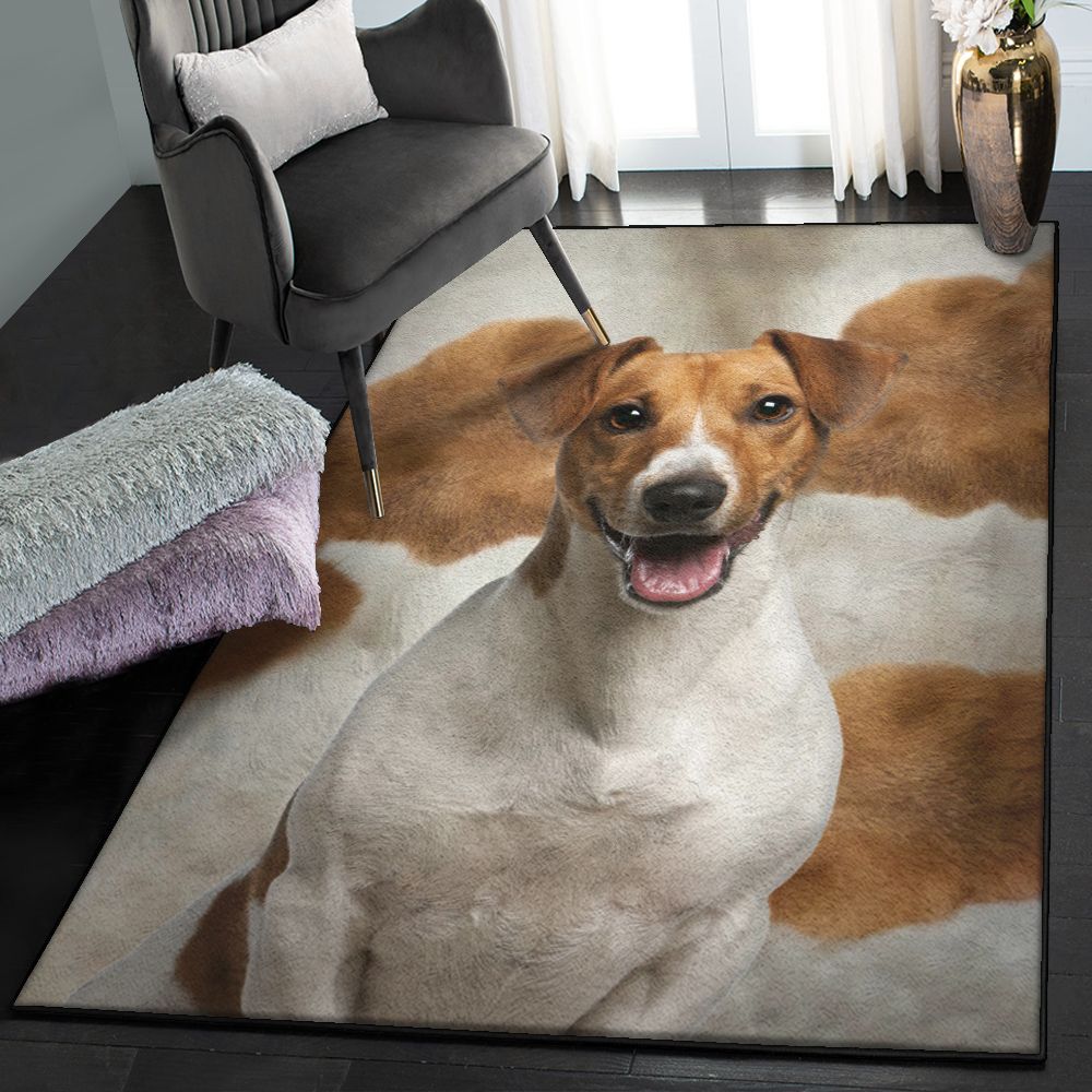 Dog Indoor Outdoor Rugs, Jack Russell Terrier Dog Smile GS CL Rug  Chussin | Home Decor Easily