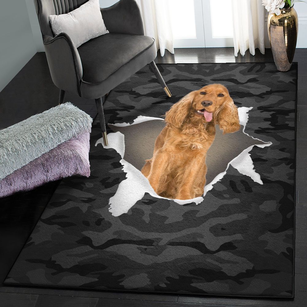 Dog Kitchen Rugs, Cocker Spaniel Dog GS CL Rug  Chussin | Home Decor Easily