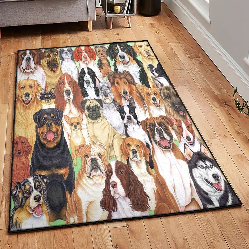 Dog Large Area Rugs, Lovely Dog Gift For Dog Lovers GS Rug  Chussin | Home Decor Easily