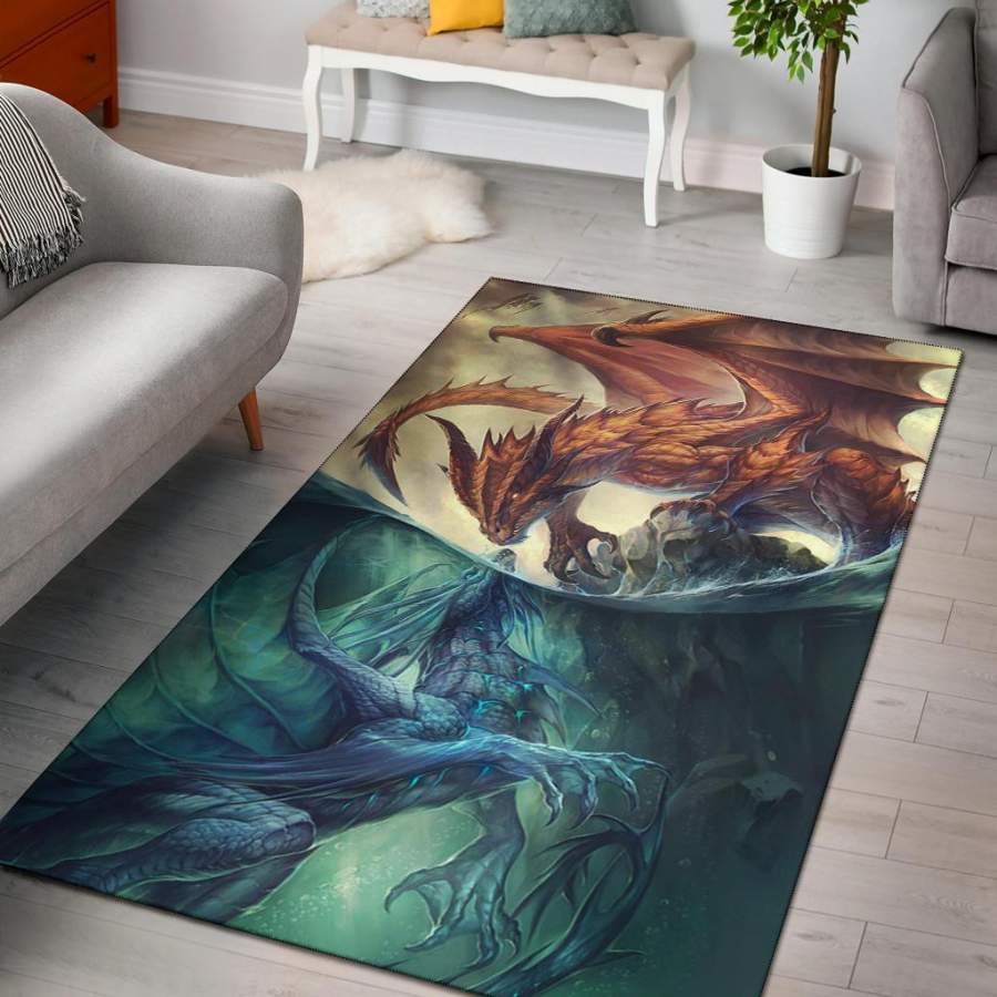 Dragon Area Rug 01735 Bedroom  Chussin | Home Decor Easily
