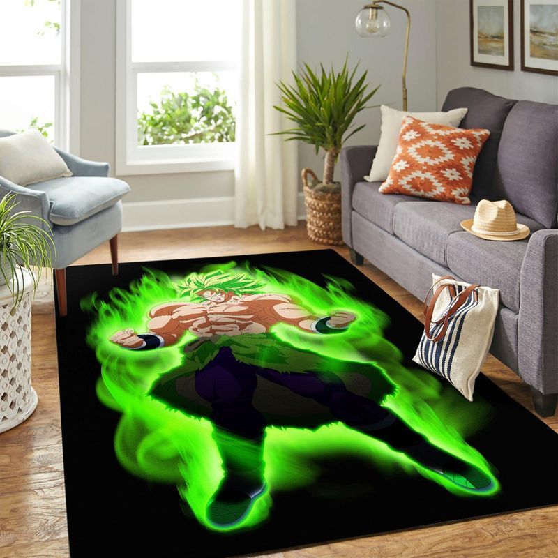 Dragon Ball Broly Super Legendary Saiyan Area Rug And  Chussin | Home Decor Easily