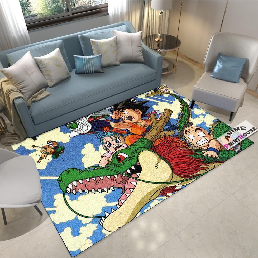 Dragon Ball Z Area Anime Rug Regtangle Chussin | Home Decor Easily