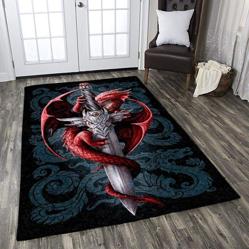 Dragon Sword Rectangle Limited Edition Rug -  Chussin | Home Decor Easily