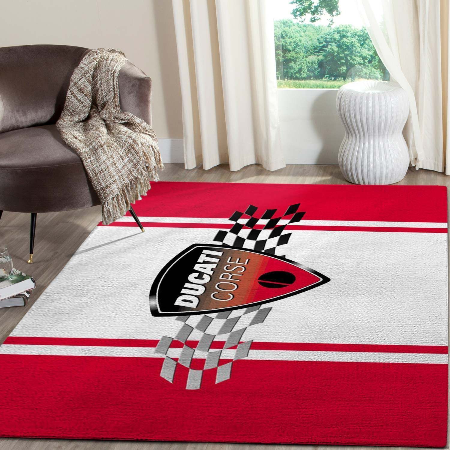 Ducati Logo Supermotor Area Rugs Fn161225  Chussin | Home Decor Easily