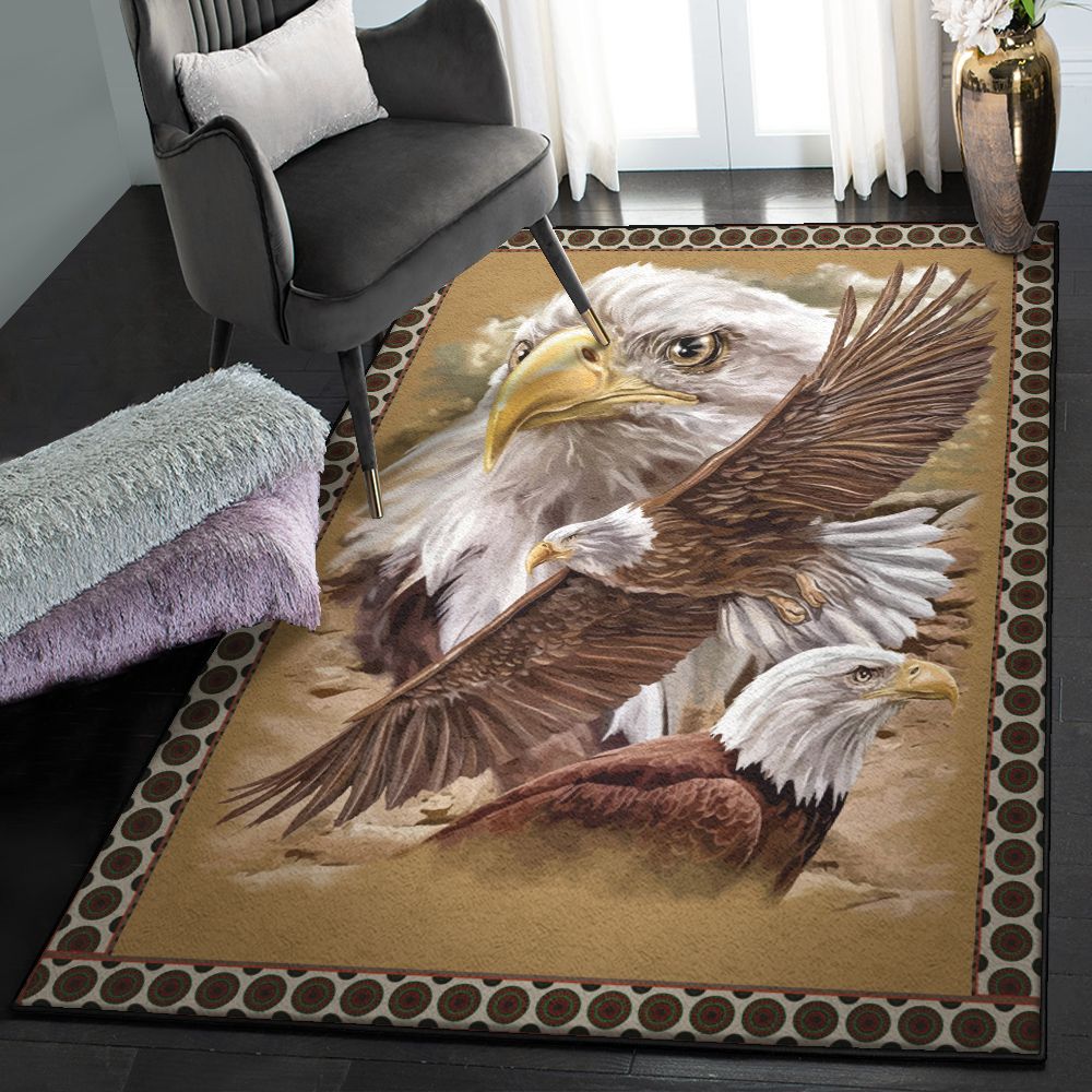 Eagle Patriotic Washable Rugs, Eagle Rug Chussin | Home Decor Easily