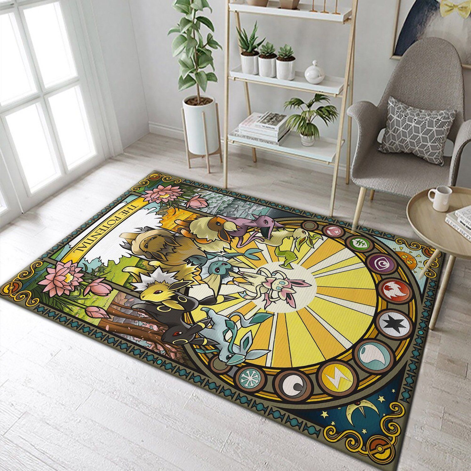 Eevee Pokemon Rug – Custom Size And Printing - Chussin | Home Decor Easily