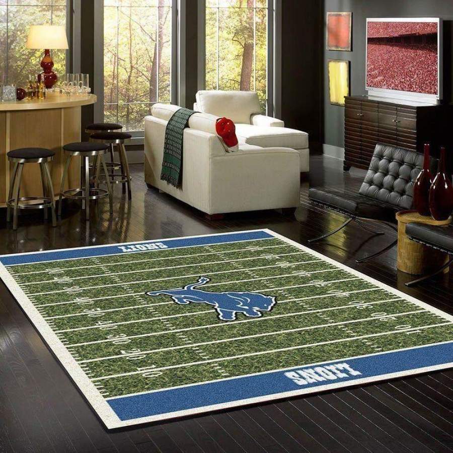 Fans Detroit Lions Area Rug Football | Home Decor Easily